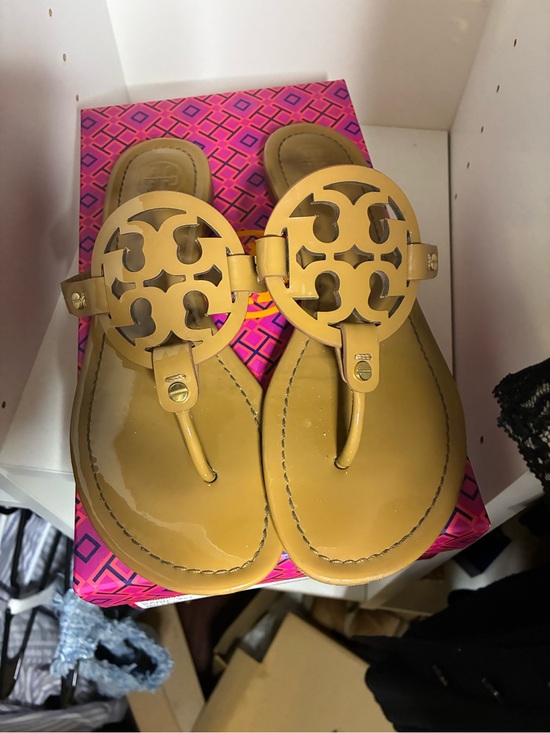 Tory Burch Shoes - Tory Burch Tan Miller Thong Sandals - Women's